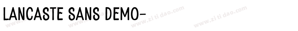 Lancaste Sans Demo字体转换